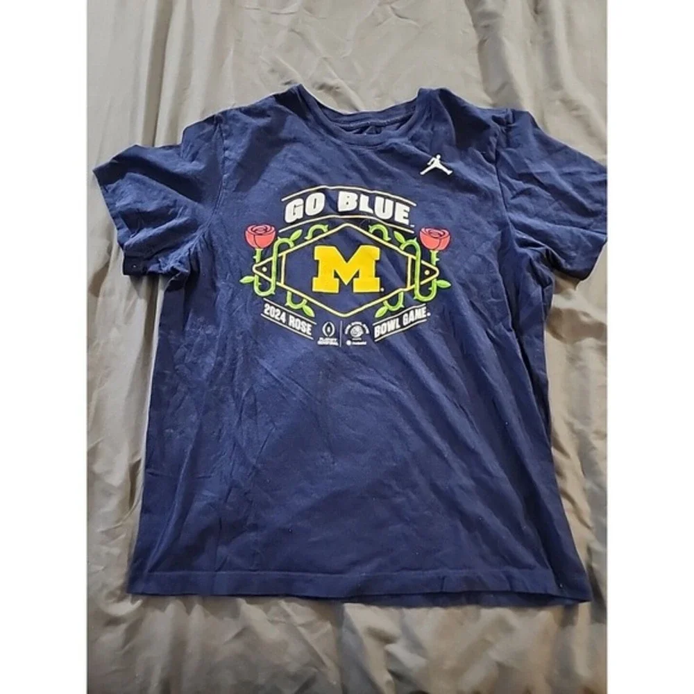 Nike Michigan Rose‎ Bowl Women's Blue T-Shirt Size Lg